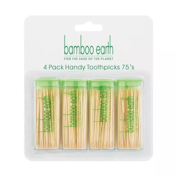 Bamboo Earth 4pk Bamboo Toothpicks