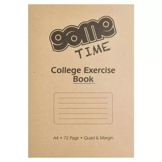 Game Exercise Book A4 72Pg Quad
