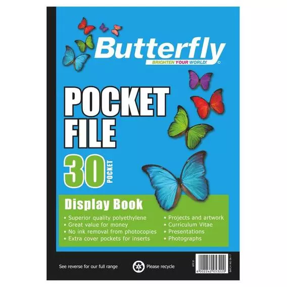 Butterfly A4 Pocket File 30 Page Butterfly A4 Pocket File 30 Page