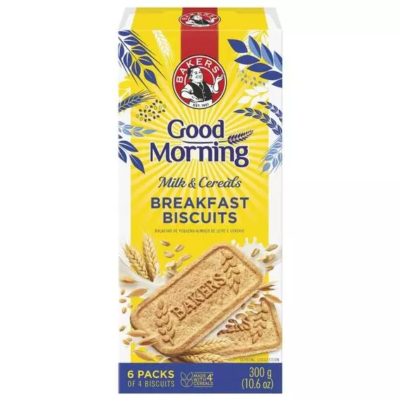 Bakers Good Morning Biscuits Milk & Cereals 300g Bakers Good Morning Biscuits Milk & Cereals 300g