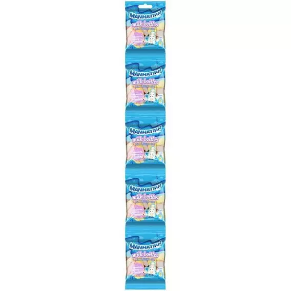Manhattan Milk Bottle Strips Sweet 5 Pack 30g