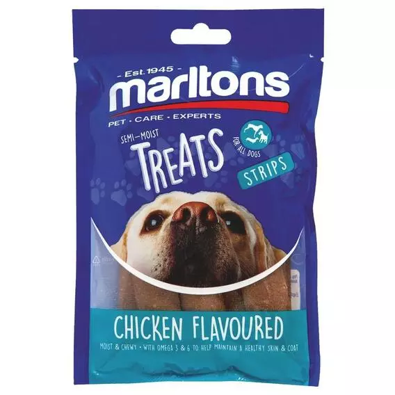 Marltons Chicken Flavoured Strips 120g Marltons Chicken Flavoured Strips 120g