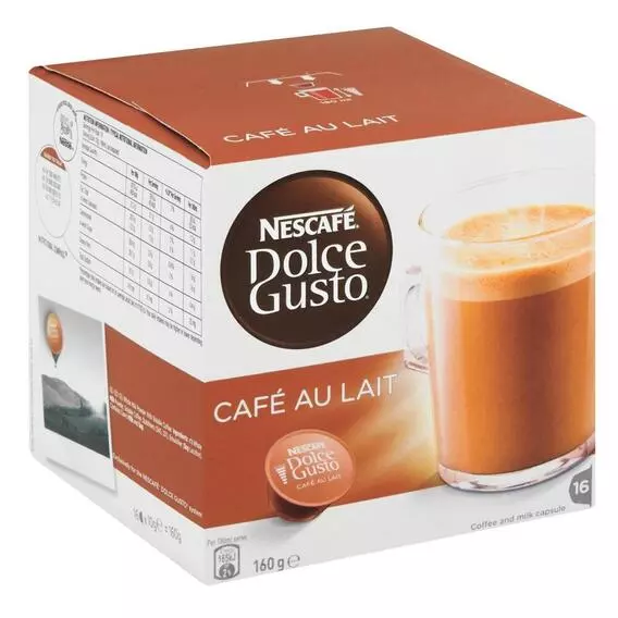 Nescafé Dolce Gusto Cafe Aulait 16 Pods 160g Nescafé Dolce Gusto Cafe Aulait 16 Pods 160g