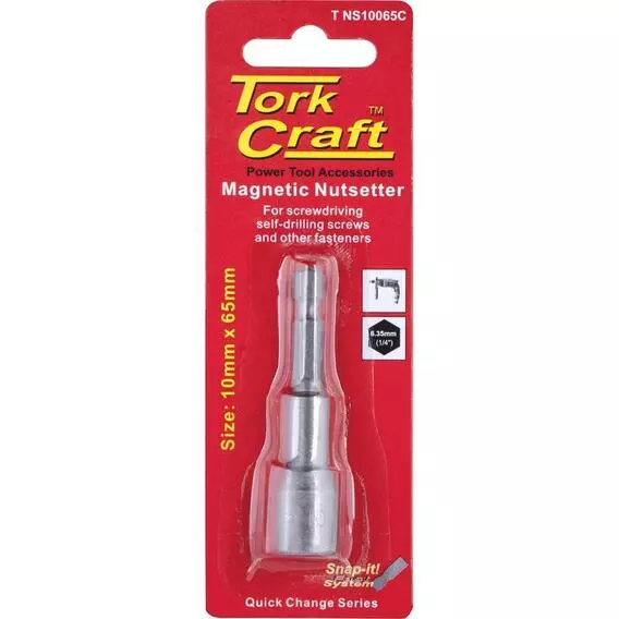Tork Craft NUTSETTER MAGNETIC 10X65MM CARDED TNS100 10X65MMM