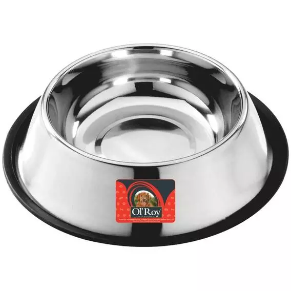 Ol Roy 1.8L Anti-Slip Stainless Steel Dog Bowl Ol Roy 1.8L Anti-Slip Stainless Steel Dog Bowl