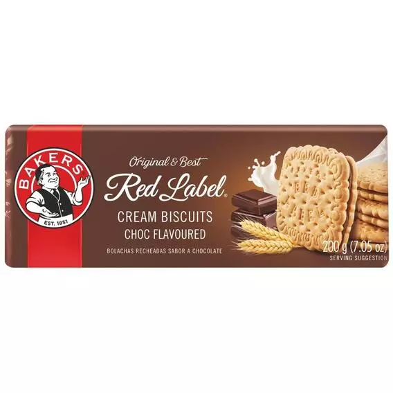 Bakers Red Label Choc Biscuits 200g Bakers Red Label Choc Biscuits 200g