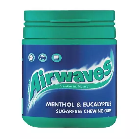 Airwaves Chewing Gum Bottle Menthol & Eucalyptus 84g