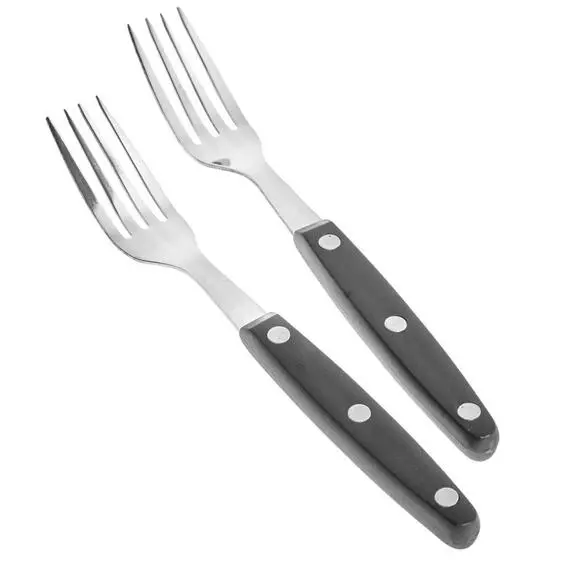 Mainstay 2 Pce S/S Table Fork With Black Handle Mainstay 2 Pce S/S Table Fork With Black Handle