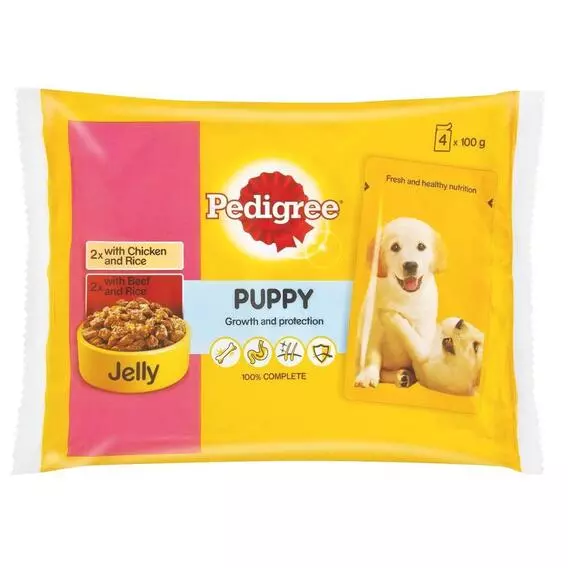 Pedigree Puppy Food Jelly Chicken/Beef & Rice
