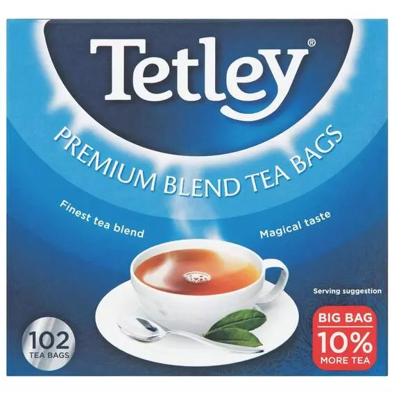 Tetley Premium Blend Tagless Teabags 102 Pack Tetley Premium Blend Tagless Teabags 102 Pack