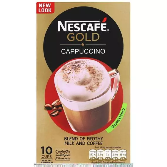 Nestlé Nescafé Cappuccino Unsweetened 10pk Nestlé Nescafé Cappuccino Unsweetened 10pk
