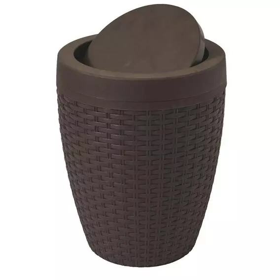 No Brand 7L Rattan Bin Brown