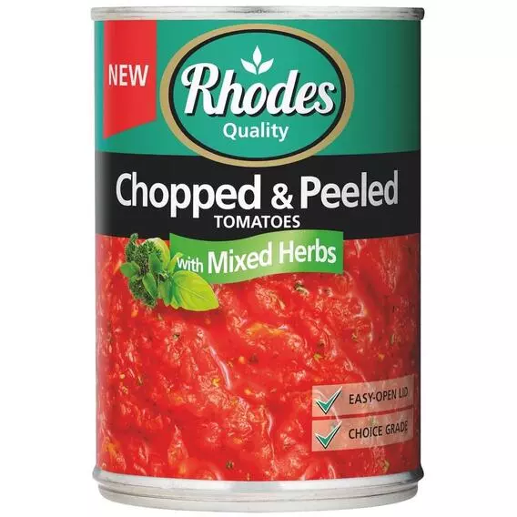 Rhodes Chopped & Peeled Tom w/Herb 410g