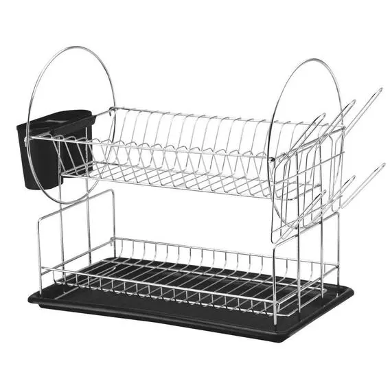 Casa 2 Tier Dish Rack Black DDCAT201PPBK Casa 2 Tier Dish Rack Black DDCAT201PPBK