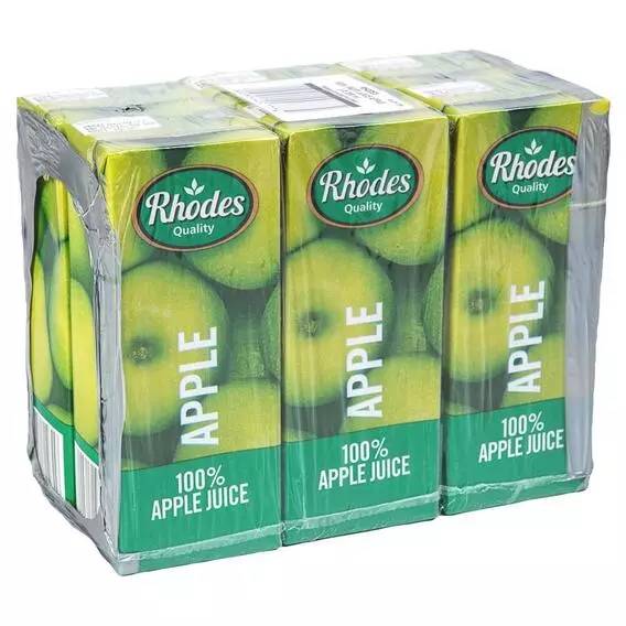 Rhodes Long-Life Fruit Juice Apple 6 PK 200ml Rhodes Long-Life Fruit Juice Apple 6 PK 200ml