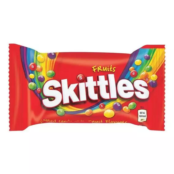 Skittles Candy Packet Fruit Flavoured 38g Skittles Candy Packet Fruit Flavoured 38g