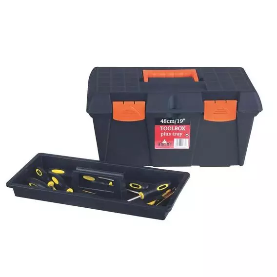 Big Jim 48cm STACKABLE TOOLBOX BLACK Big Jim 48cm STACKABLE TOOLBOX BLACK