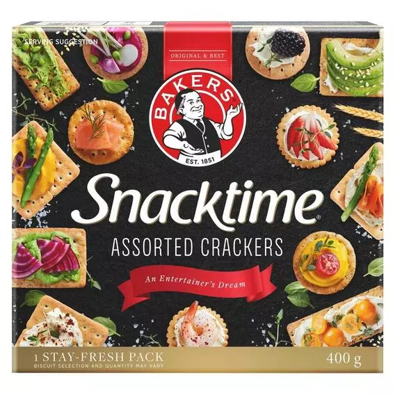 Bakers Snacktime Assorted Biscuits 400g Bakers Snacktime Assorted Biscuits 400g