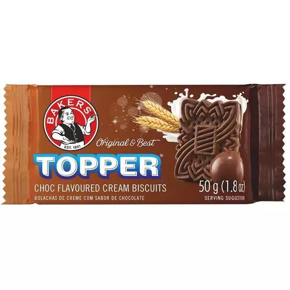Bakers Topper Cream Biscuits Chocolate 50g
