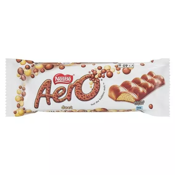 Nestle Aero Mini Slab Duet Chocolate 40 G Nestle Aero Mini Slab Duet Chocolate 40 G