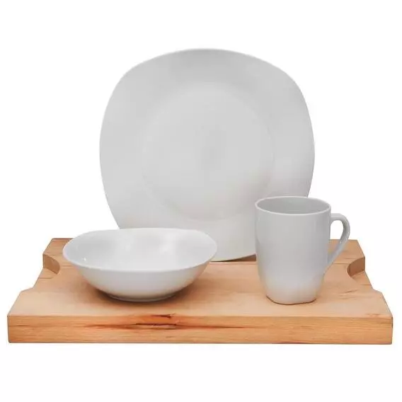 Always Home 12 Pce Square Dinner Set Classic White Always Home 12 Pce Square Dinner Set Classic White