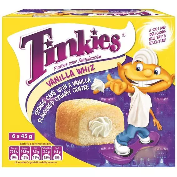 Albany Tinkies Vanilla 6*45g Albany Tinkies Vanilla 6*45g