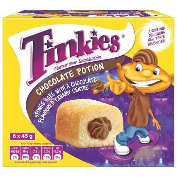 Albany Tinkies Chocolate Potion 6*45g Albany Tinkies Chocolate Potion 6*45g