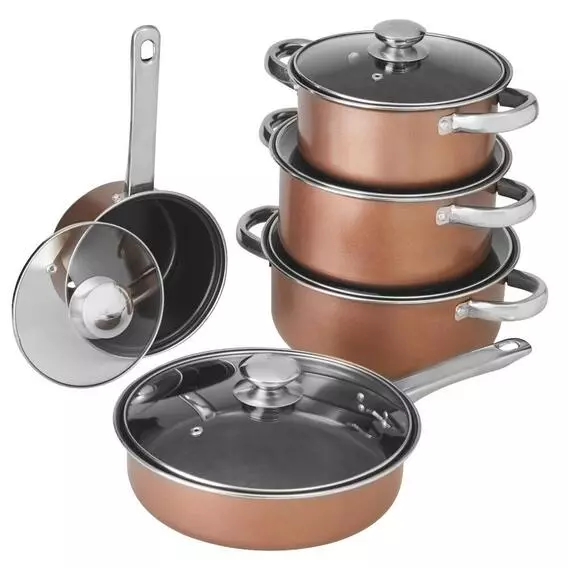 Mainstay 10Pc Carbon Steel Pot Set Mainstay 10Pc Carbon Steel Pot Set