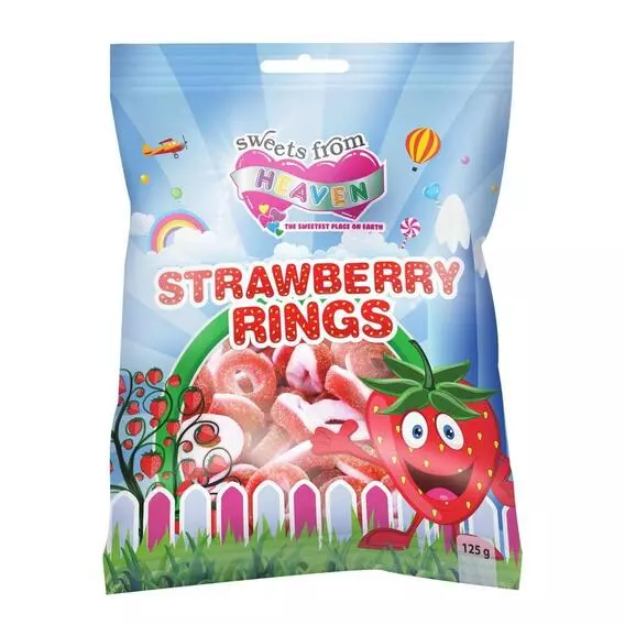 Sweets From Heaven Gums Strawberry Rings 125g