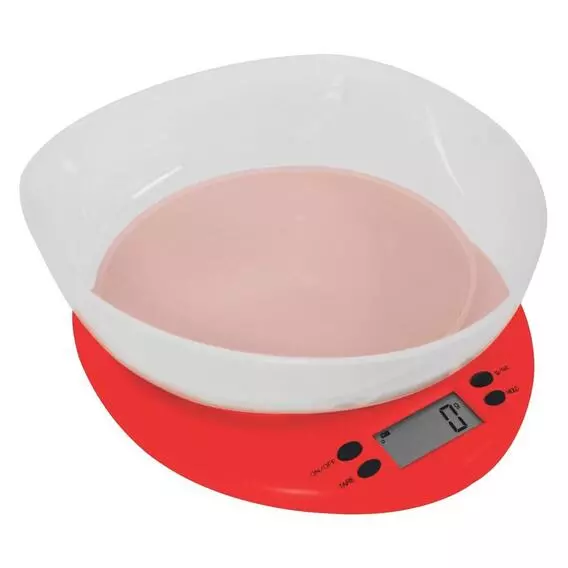 Casa Kitchen Scale Bowl Fresco Red CKSP01