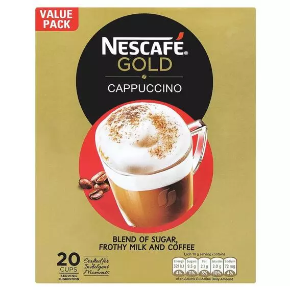 Nescafé Gold Cappuccino Original 20 Pack 18g