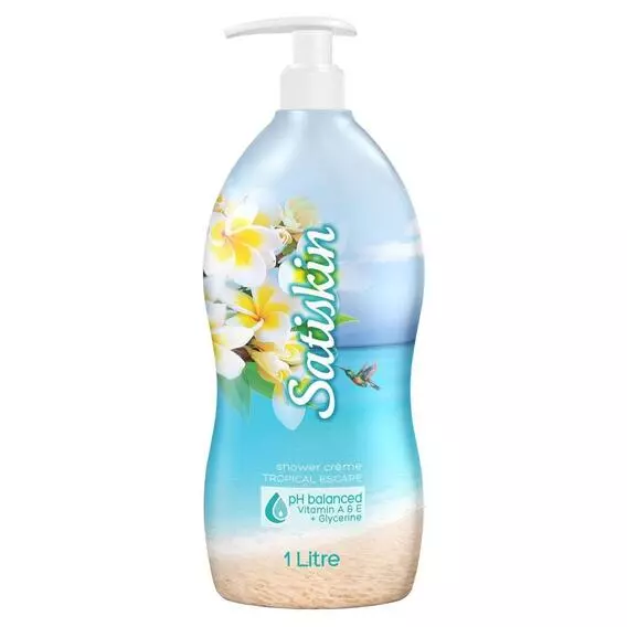 Satiskin Shower Gel Tropical 1, L Shower gel 1L
