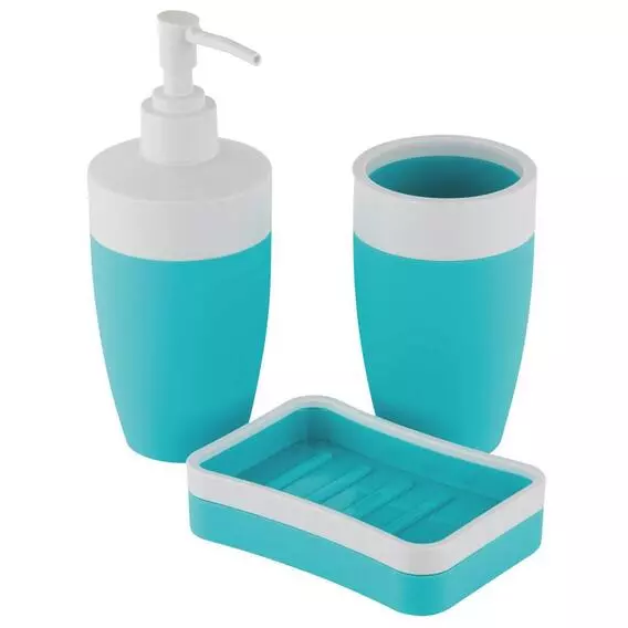 Dejay 3PC Bathroom Accessory Set Rubber Finish Dejay 3PC Bathroom Accessory Set Rubber Finish