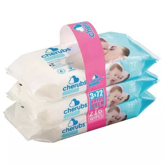 Cherubs Sen Lightly Frag Wipes 3X72'S Cherubs Sen Lightly Frag Wipes 3X72'S