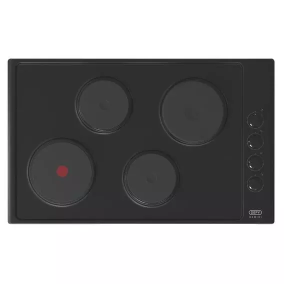 Defy 90cm Solid Hob with Control Panel Black DHD416 Defy 90cm Solid Hob with Control Panel Black DHD416