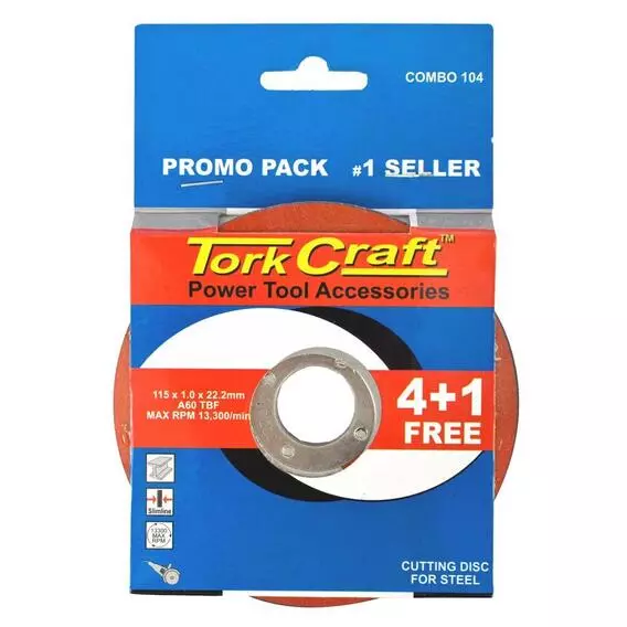 Tork Craft 4+1 FREE CUTTING DISC STEEL 115MM