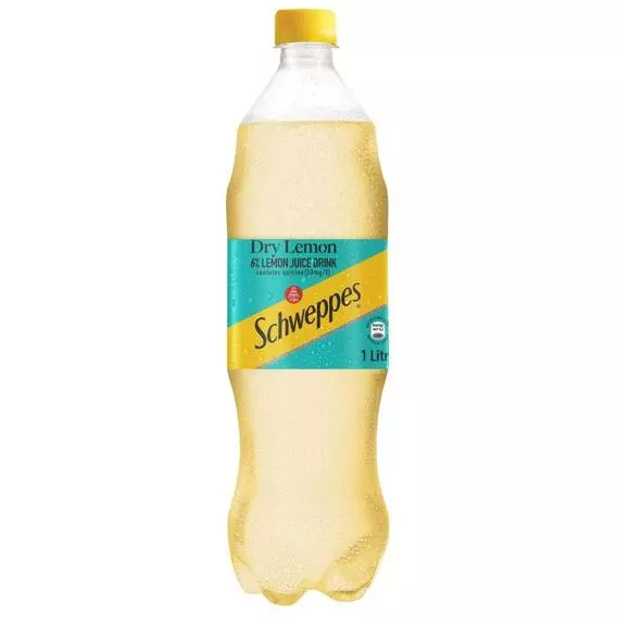 Schweppes Dry Lemon Soft Drink 1, L