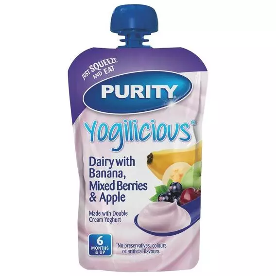Purity Pouch Yogilicious Ban Mix Berries Apple 110ml