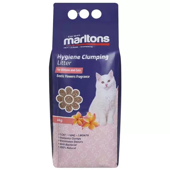 Marltons Hygiene Litter- Exotic Flower 4kg Marltons Hygiene Litter- Exotic Flower 4kg
