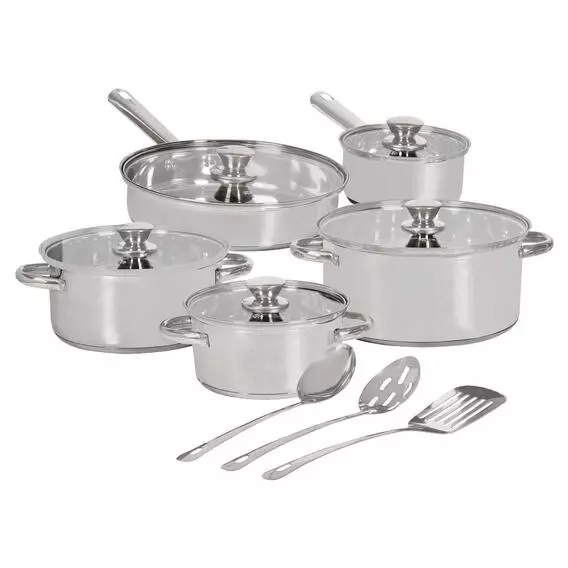 Mainstay 13 Pce Stainless Steel Pot Set