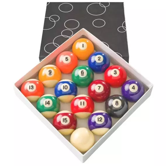 Easi8 2IN Numbered Pool Ball Set & White Ball Easi8 2IN Numbered Pool Ball Set & White Ball