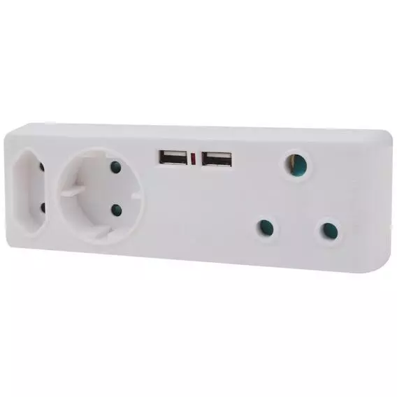 Ellies 3 WAY ADAPTOR WITH USB FUNCTION FEA3U Ellies 3 WAY ADAPTOR WITH USB FUNCTION FEA3U