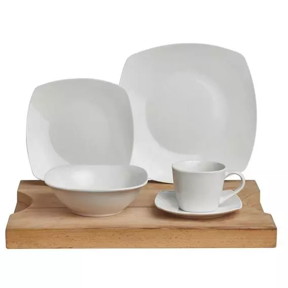 Always Home 20 pc Porcelain Square Dinner set