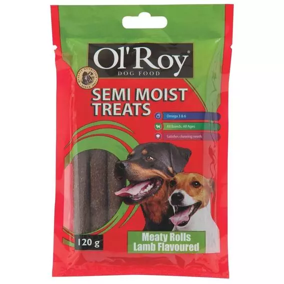 Ol Roy Meaty Rolls Lamb Flavour 120g