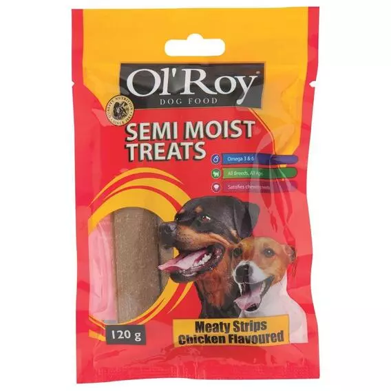 Ol Roy Meaty Strips Chicken Flavour 120g Ol Roy Meaty Strips Chicken Flavour 120g