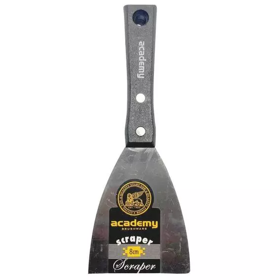 Academy Brushware 8cm Black Handle Scraper