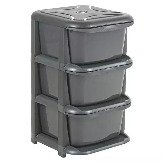 Big Jim 3 Drawer Chest Black