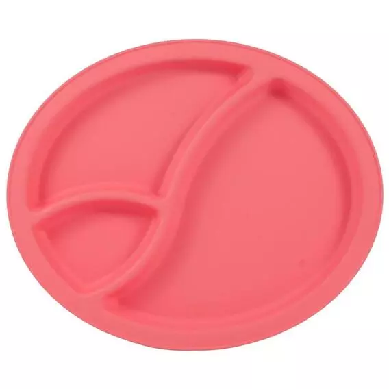 Lumoss 4pk Picnic Plate With Divisions Coral Lumoss 4pk Picnic Plate With Divisions Coral