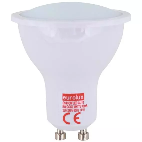 Eurolux 5W LED Gu10 Cool White 320 Lumens