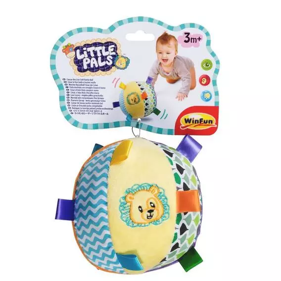 Winfun Soft Rattle Ball with Embroidered Lion Winfun Soft Rattle Ball with Embroidered Lion